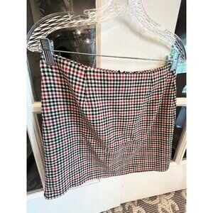 Nastygal Tan Plaid Mini Skirt Size 6